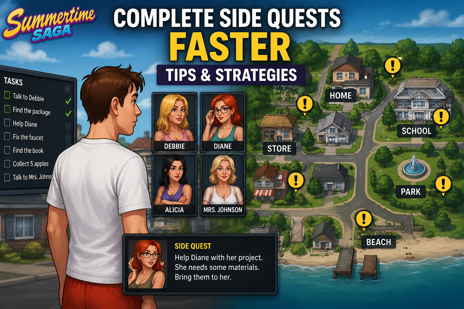 Complete Side Quests Faster in Summertime Saga Guide